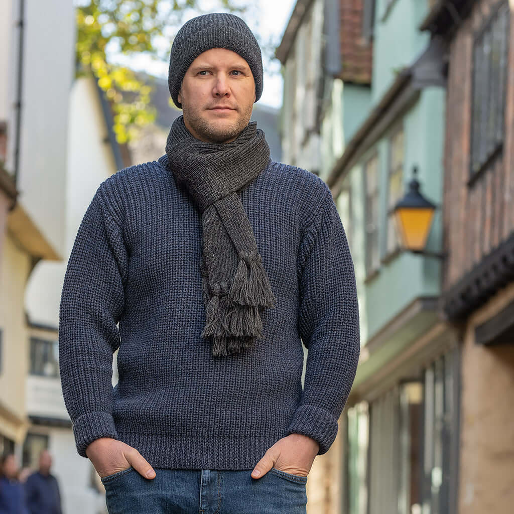 Ribbed hat and scarf