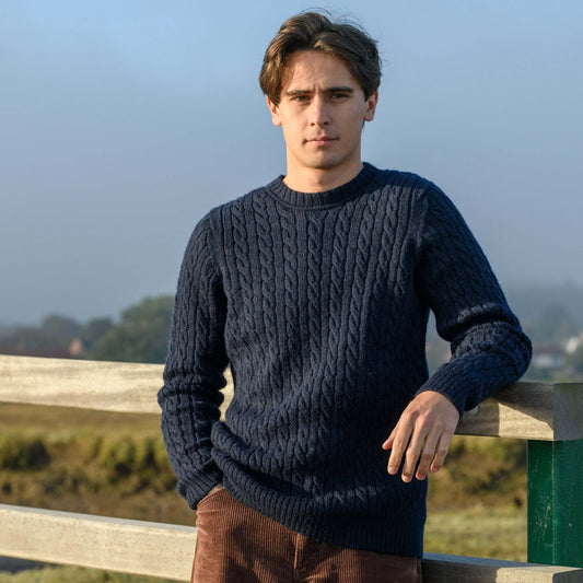 Cable Crew Neck Sweater