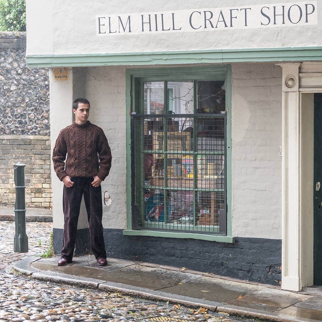 Chunky Wool Crew neck Aran jersey 