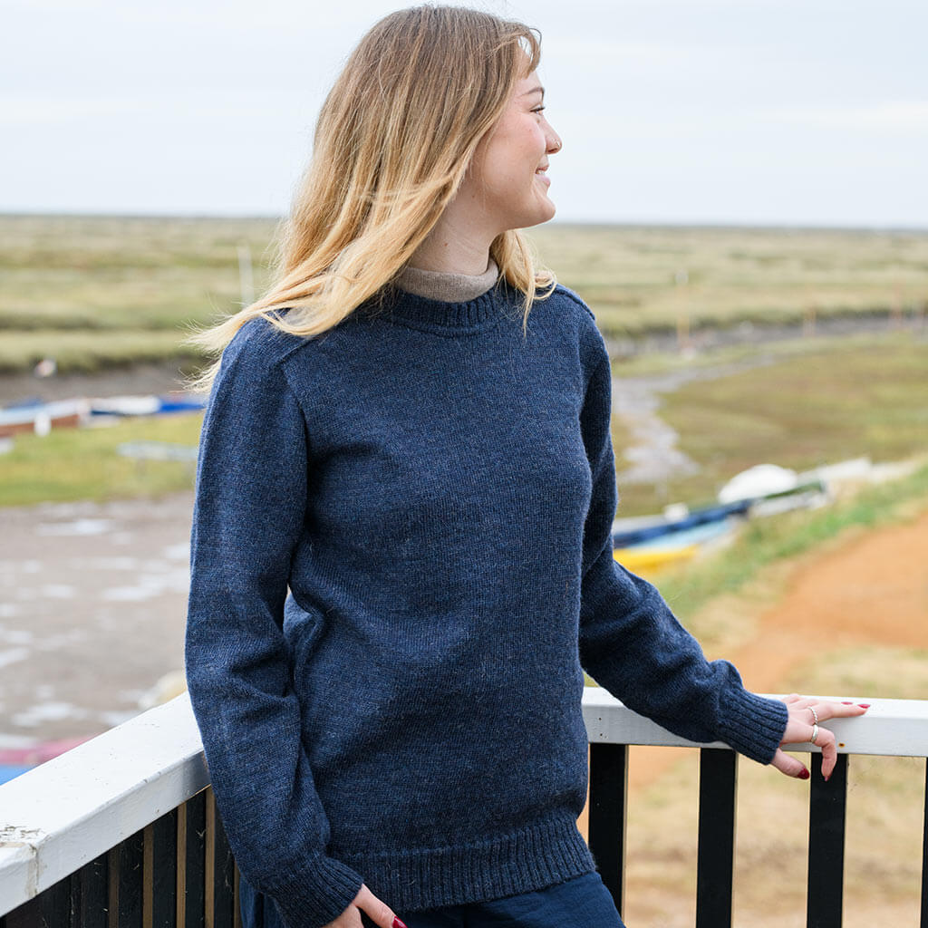pure wool lightweight crew neck sweater