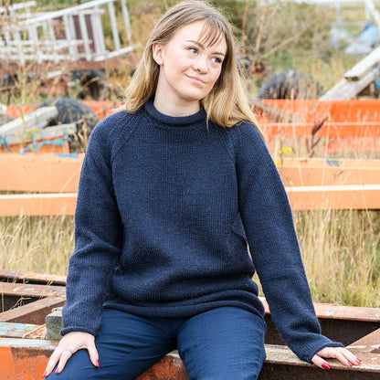 pure wool lightweight crew neck sweater