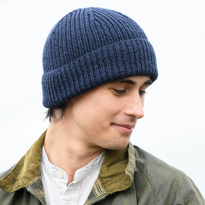 Merino handknitted ribbed hat