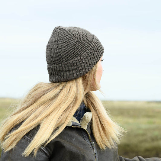 Merino Ribbed Hat -  Khaki - NEW