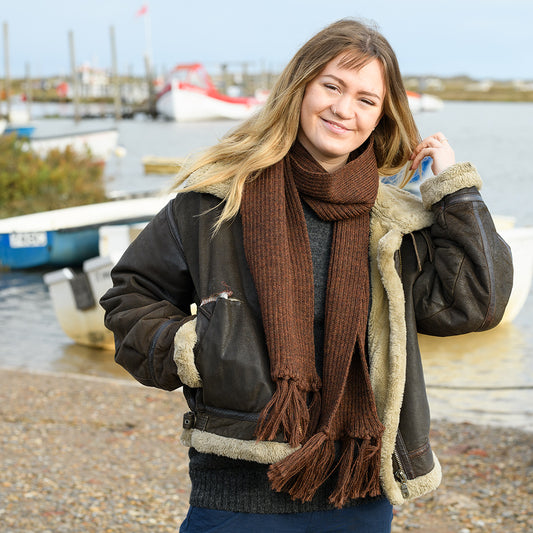 Ribbed Scarf Sable