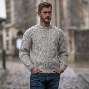 Black Sheep 100% wool Aran Crew Neck Sweater – Black Sheep Knitwear