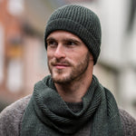 Moss Green 100% Ribbed Hat