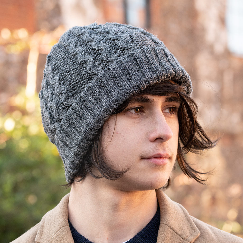 British wool cable hat