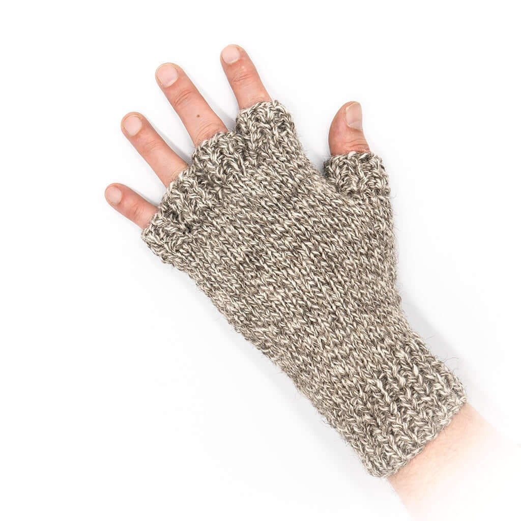 100% wool Fingerless Mitts – Black Sheep Knitwear